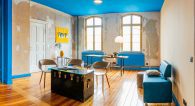 barrierearme, exklusive Atelierfläche im Cokturhof, dem denkmalgeschützten Altbau in bester Elblage - 2_Blauer Salon
