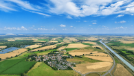 Luftbild von Wedringen mit Kanal