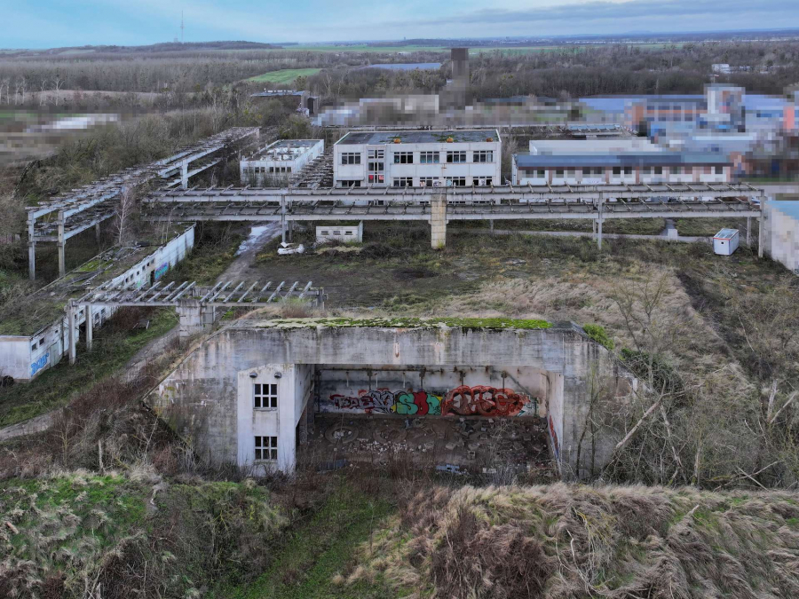 Suedliche Luftansicht Bunker 1