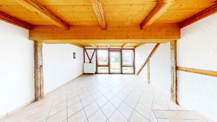 Wohnzimmer mit Blick aus der Kueche