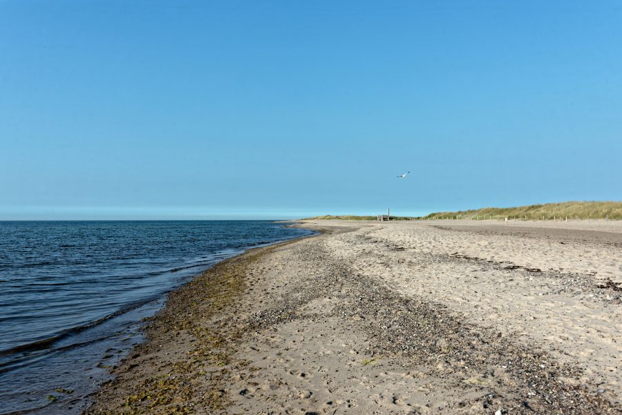 der Strand vor Ort