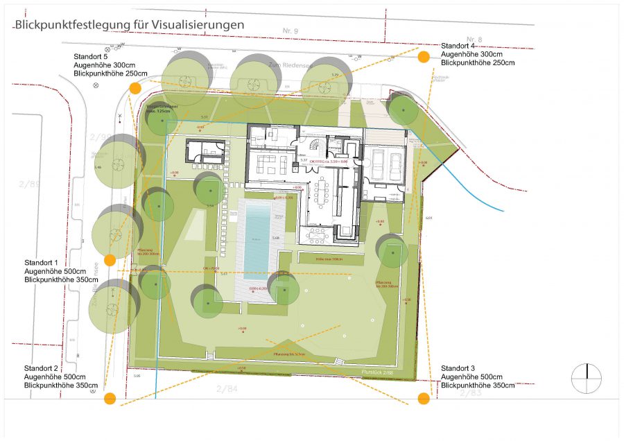 fertiger Entwurf für eine Villa