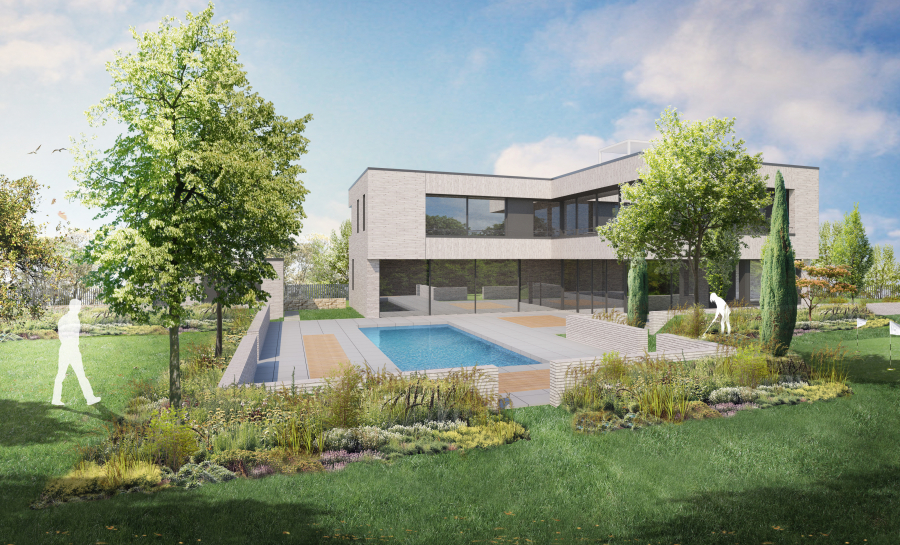 fertiger Entwurf einer Villa