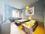 Schlafzimmer 1 mit Doppel- Einzelbett - Design trifft Natur – Ferienwohnung am Kanal für bis zu 8 Personen (115m2) in Schönebeck