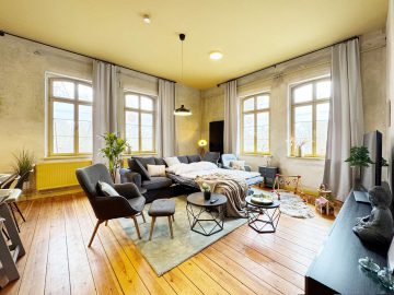 Design trifft Natur – Ferienwohnung am Kanal für bis zu 8 Personen (115m2) in Schönebeck, 39218 Schönebeck (Elbe), Wohnung (Wohnen auf Zeit)