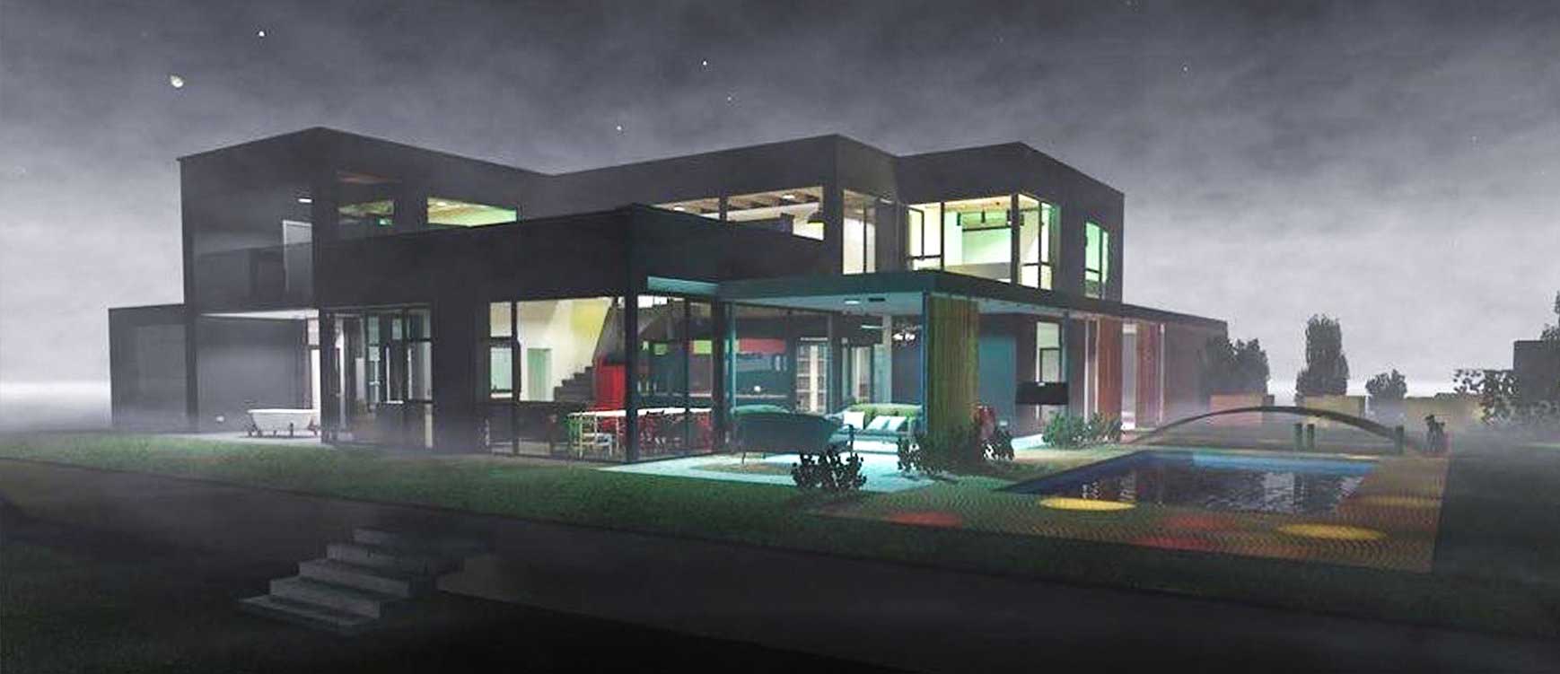 Visualisierung eines modernen Wohnhauses der WEGEHAUPT Architekten GmbH